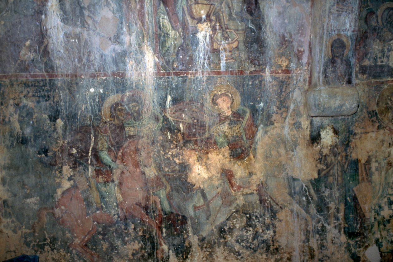 Saints à cheval, fresque dans l
