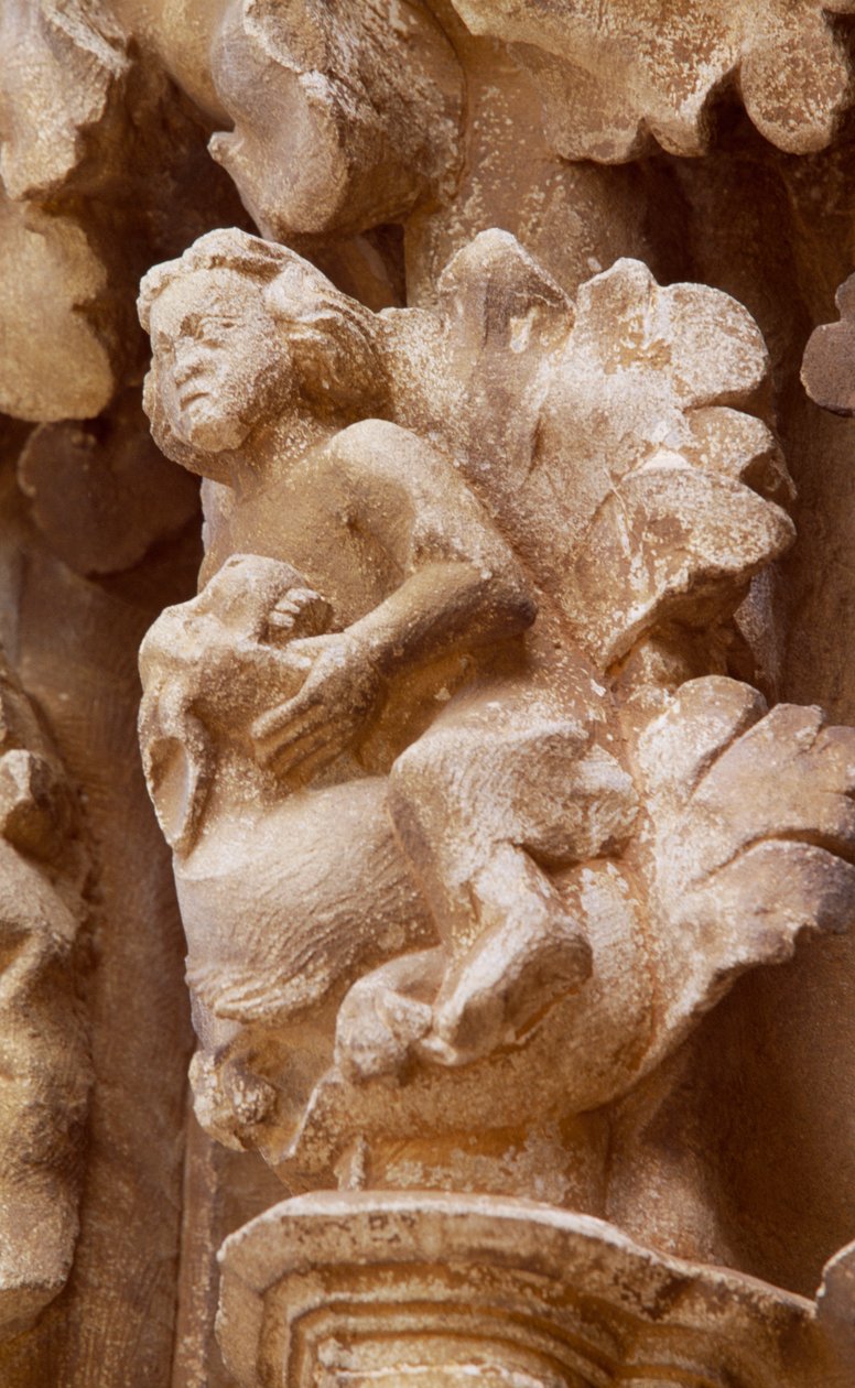 Espagne, Navarre, Ujué, Église de Santa Maria, Détail architectural - Unbekannt Unbekannt