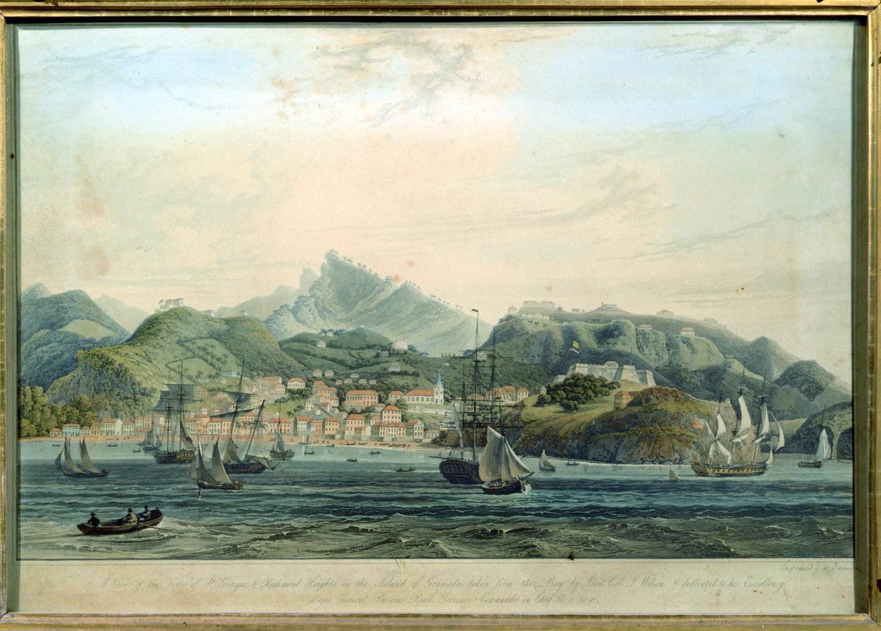 Vue de la ville de Saint-Georges et de Richmond Heights sur l