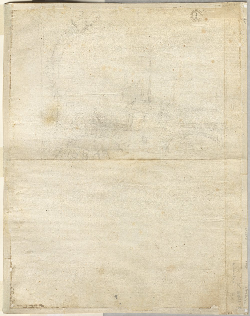 Esquisse pour San Giovanni in Laterano (verso) - Lievin Cruyl
