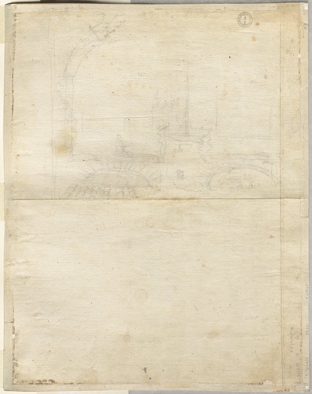 Esquisse pour San Giovanni in Laterano verso, 1664 - Lievin Cruyl