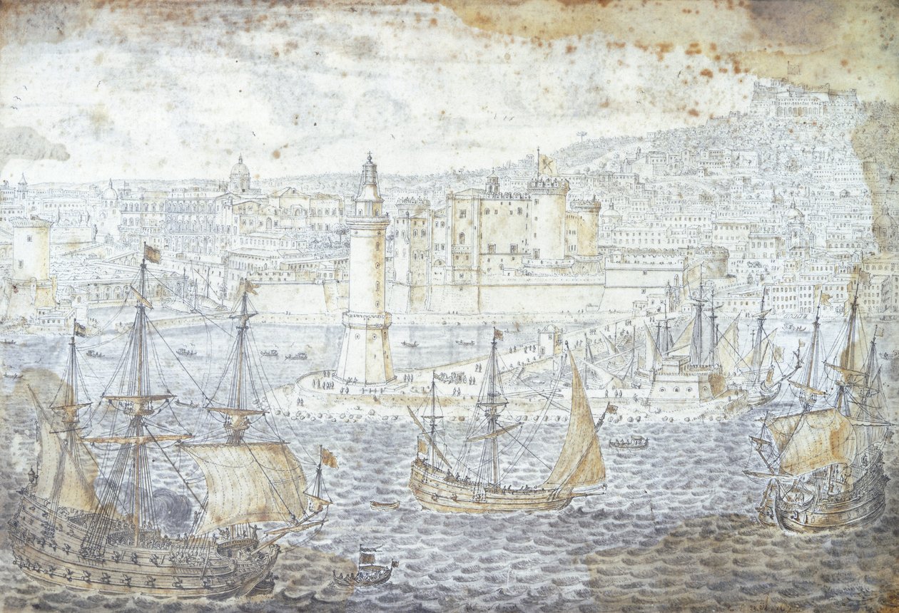 Vue de Naples, par Lievin Cruyl - Lievin Cruyl