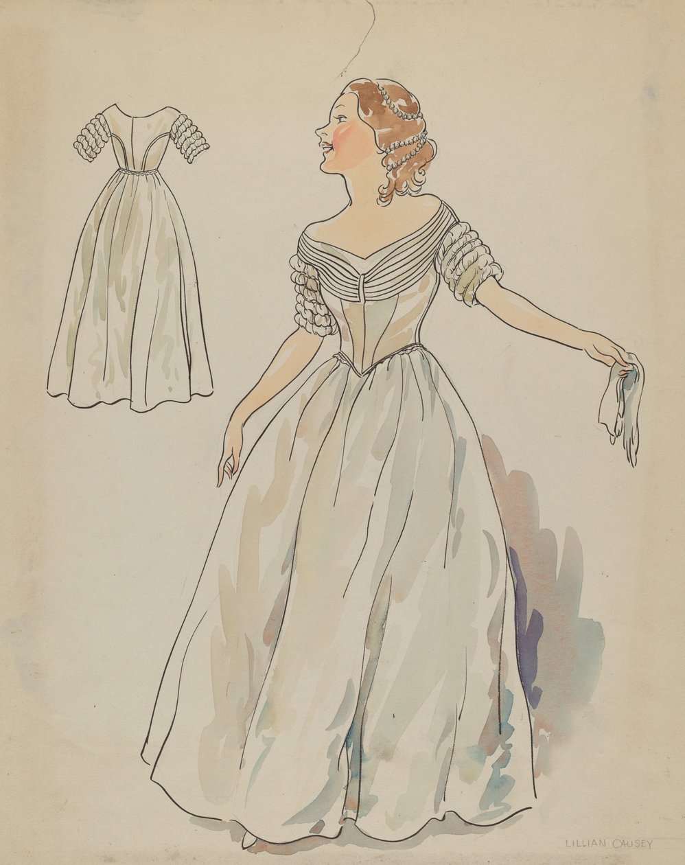 Robe, vers 1936 - Lillian Causey