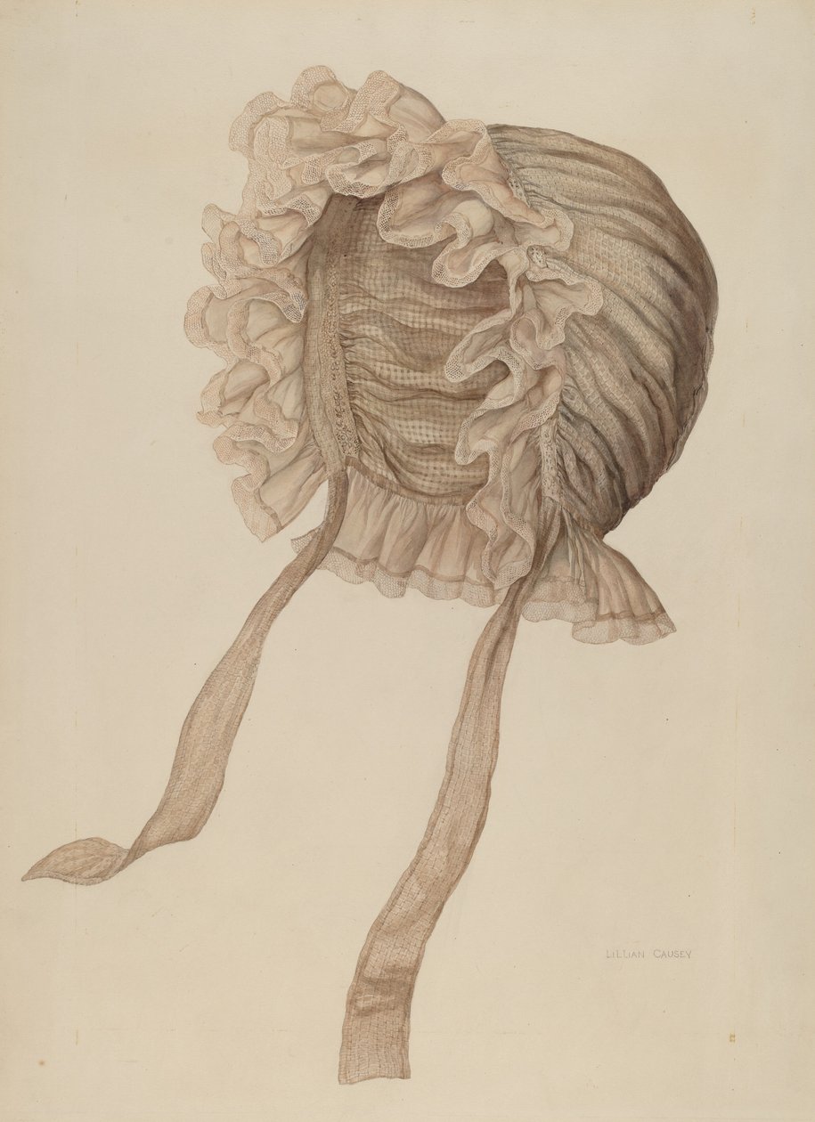 Bonnet de nuit, vers 1940 - Lillian Causey