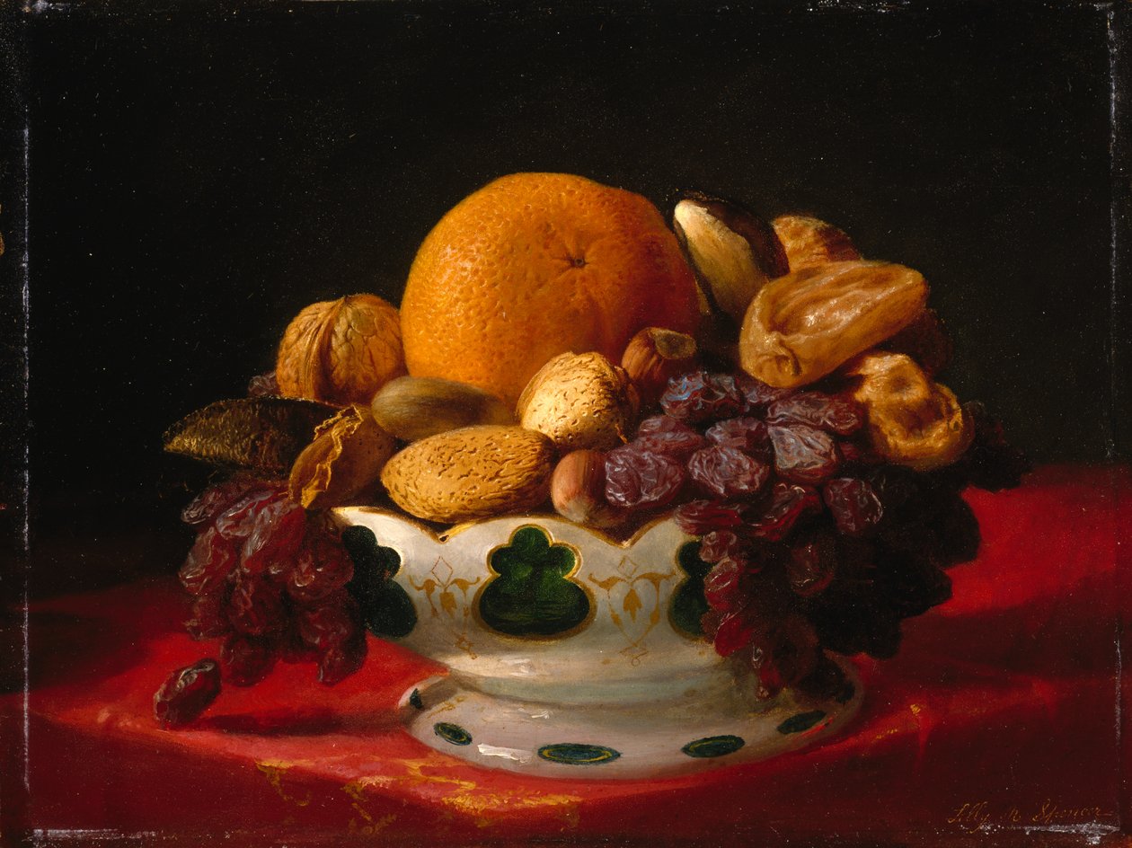 Oranges, noix et figues, années 1860 - Lilly Martin Spencer
