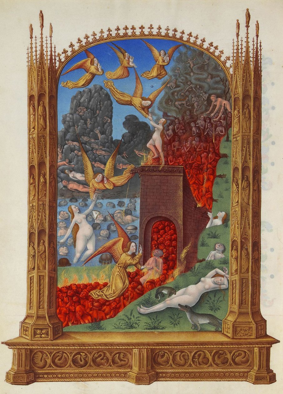 Les âmes purifiées au purgatoire Les Très Riches Heures du duc de Berry - Limbourg Brothers
