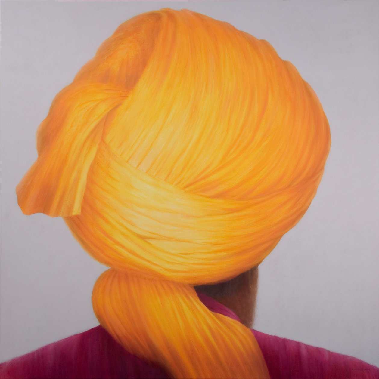 Grand turban safran - Lincoln Seligman
