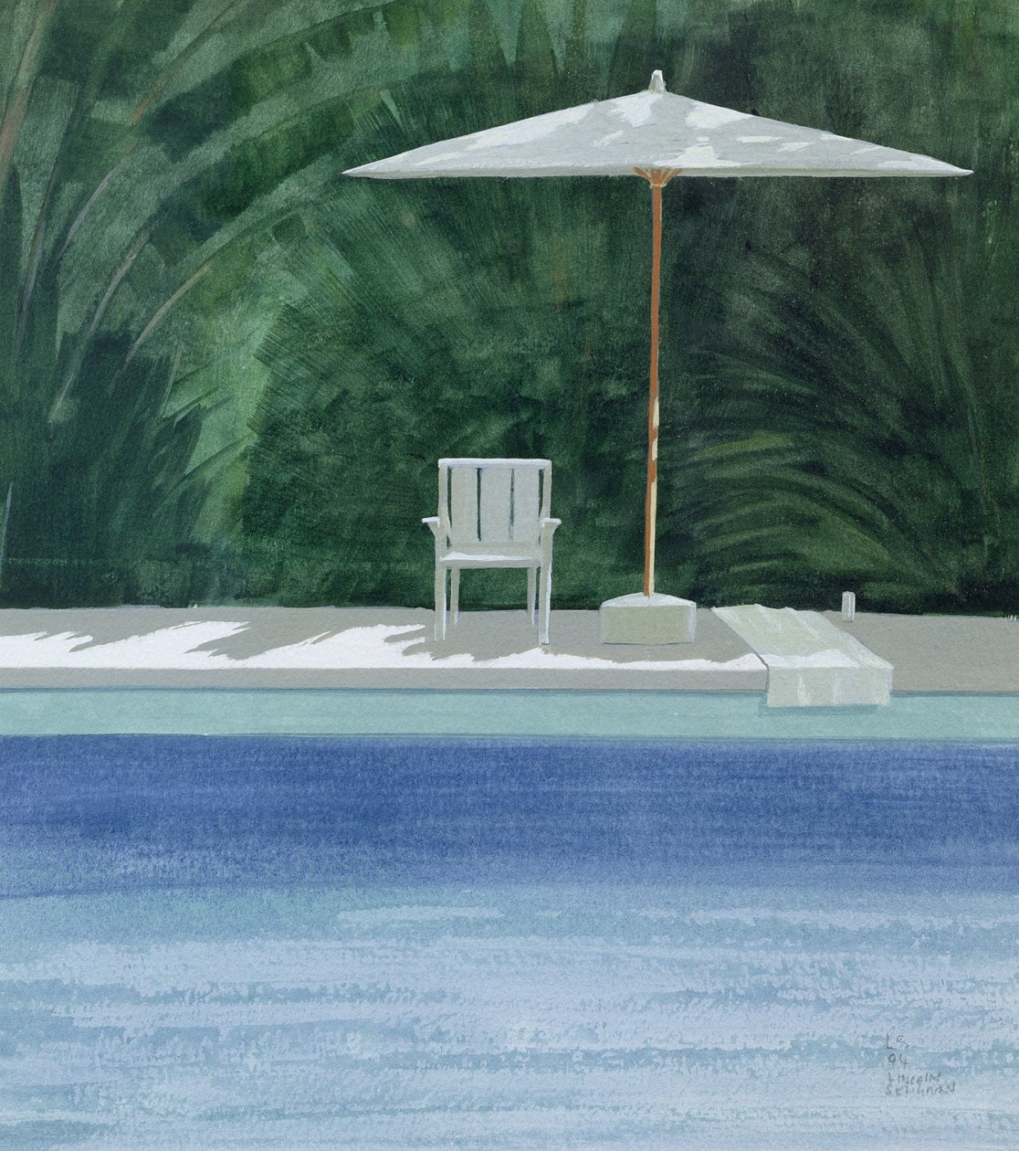 Au bord de la piscine, 1994 - Lincoln Seligman