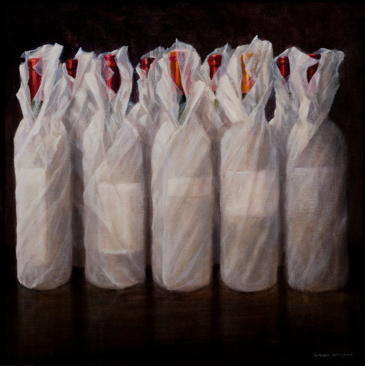 Bouteilles de vin emballées, 2010 - Lincoln Seligman