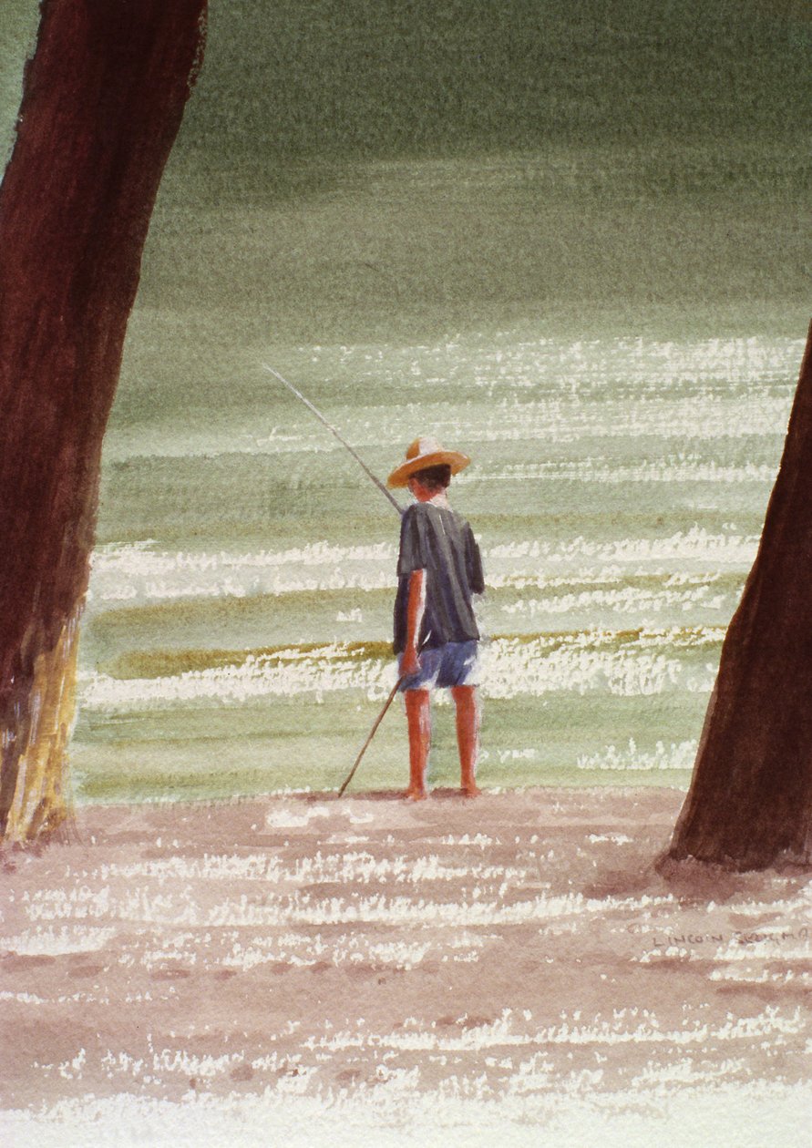 Henry pêchant, 1990 - Lincoln Seligman