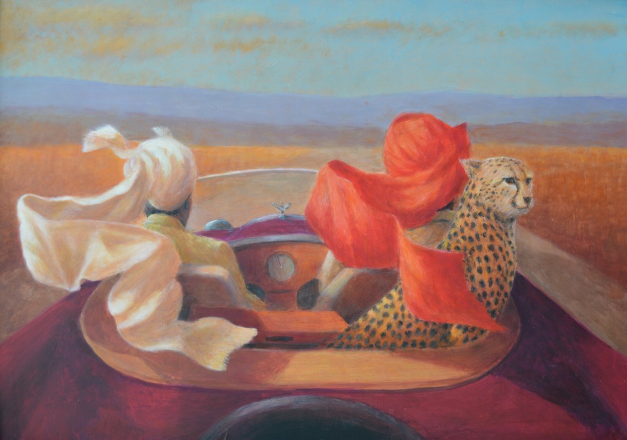 Sur la route, turbans et guépard - Lincoln Seligman