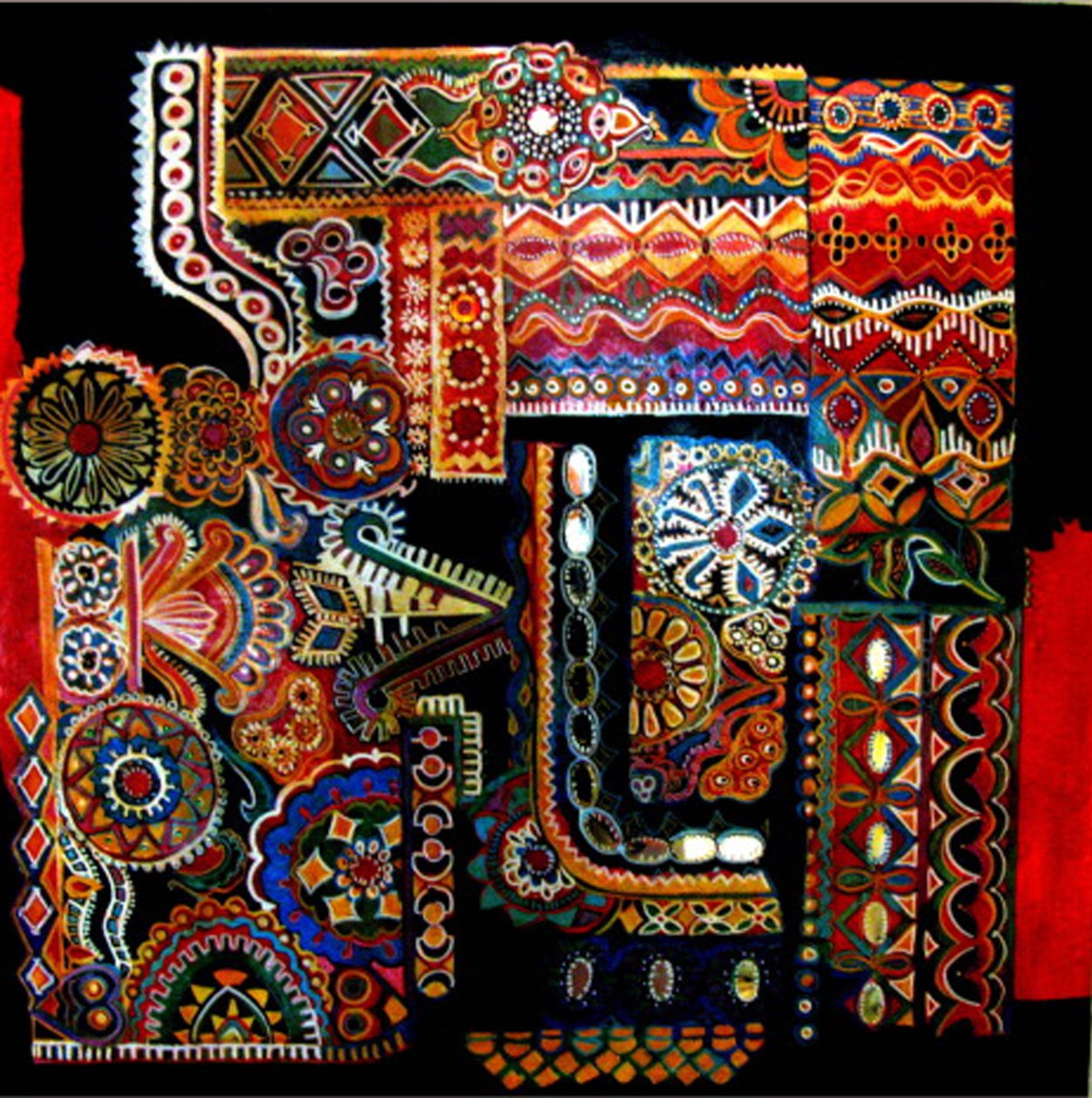 Dessins tribaux, 2014 (techniques mixtes) - linda arthurs