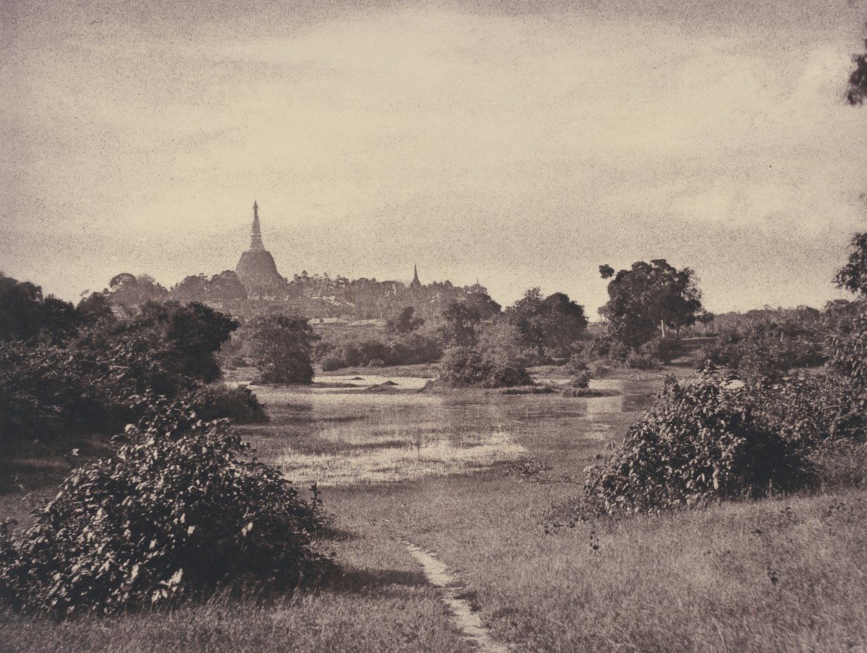 Rangoon : Vue près du lac, novembre 1855 (photo) - Linnaeus Tripe