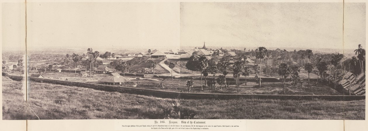 Rangoon : vue du cantonnement - Linnaeus Tripe
