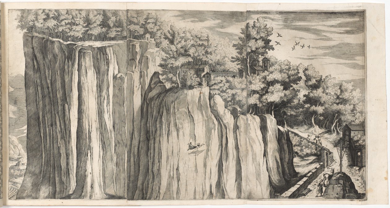 Vue de la montagne de La Verna depuis la route de Casentino (Vue de la montagne della Vernia...) [plaque A] - Lino Moroni