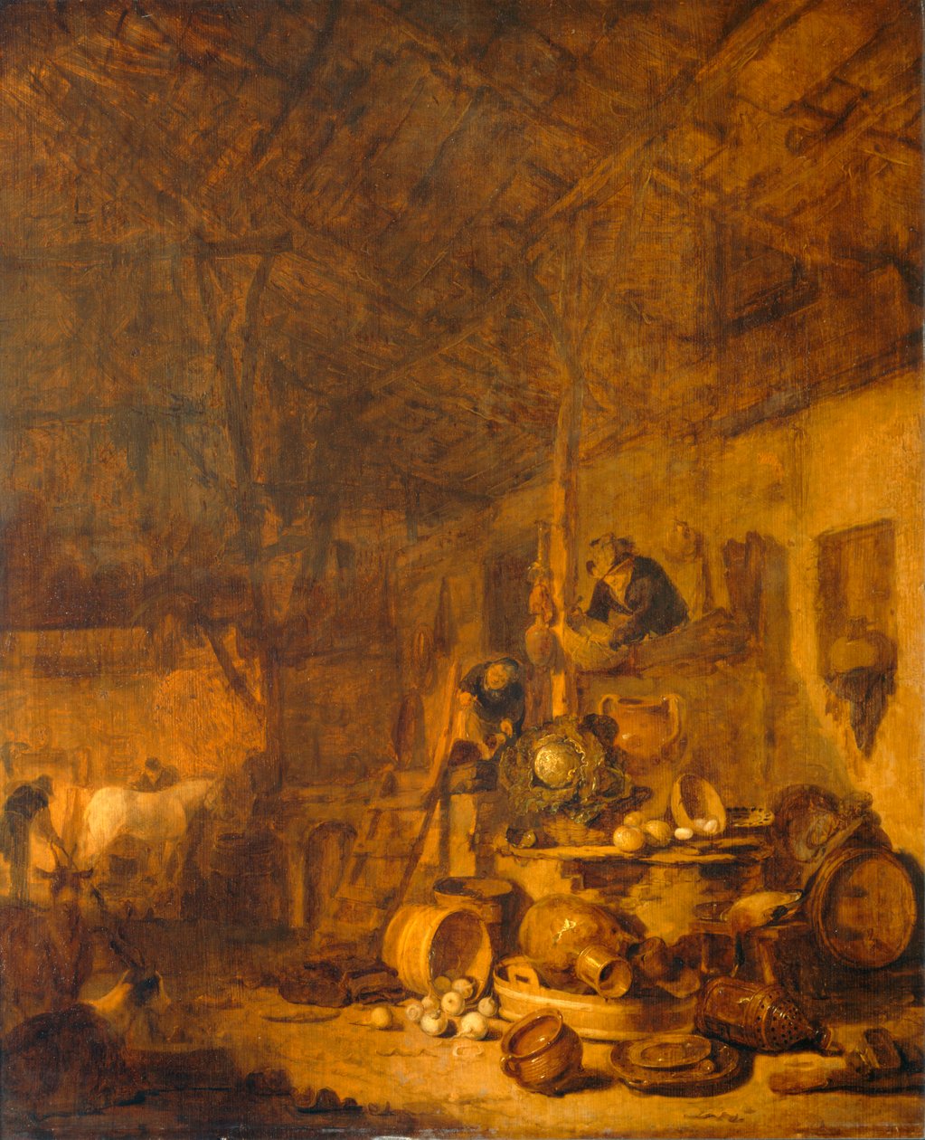 Interieur de grange … - Lionel Hamilton Renwick