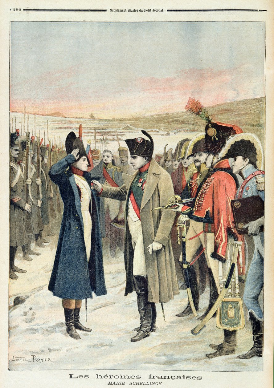 Napoléon Bonaparte (1769-1821) présentant la médaille à l