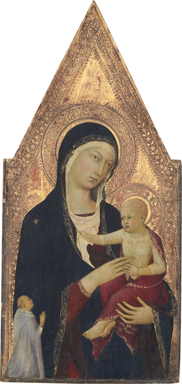 Madone et Enfant avec donateur, 1325-30 - Lippo Memmi