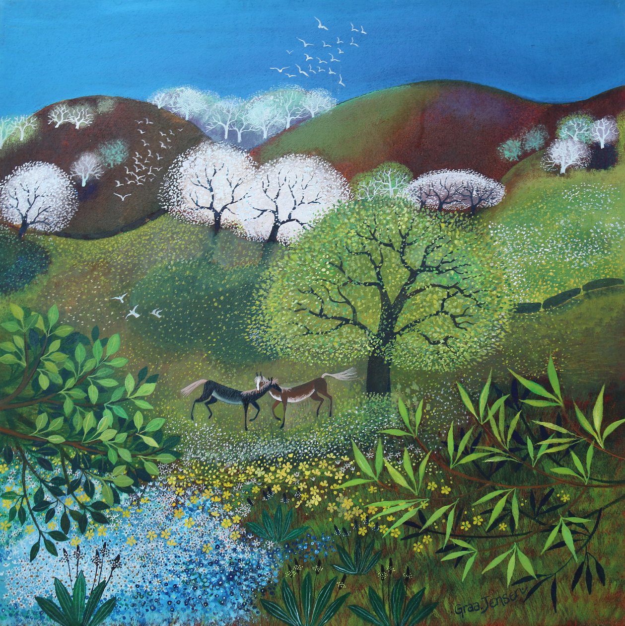 Éclatement du printemps, 2025 (acrylique sur toile) - Lisa Graa Jensen