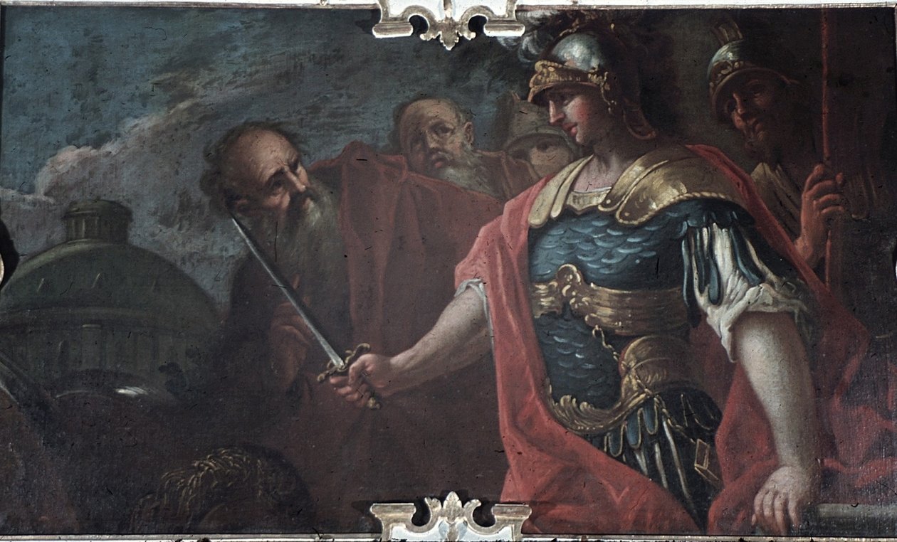 Alexandre le Grand coupant le nœud gordien - Livio Retti