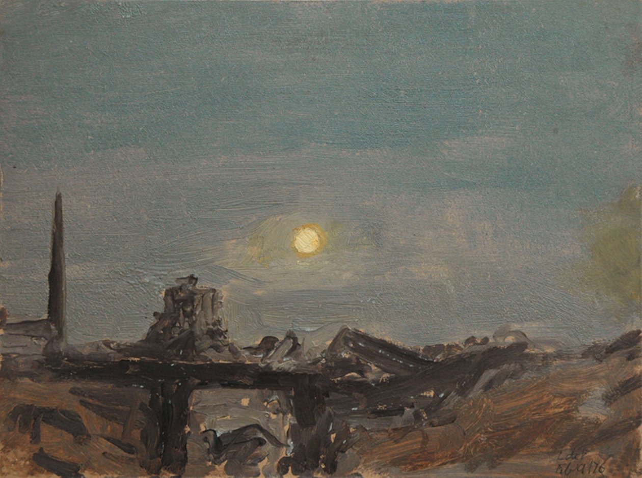 Pleine lune sur les ruines de Louxor, au bord du Nil - Lockwood de Forest