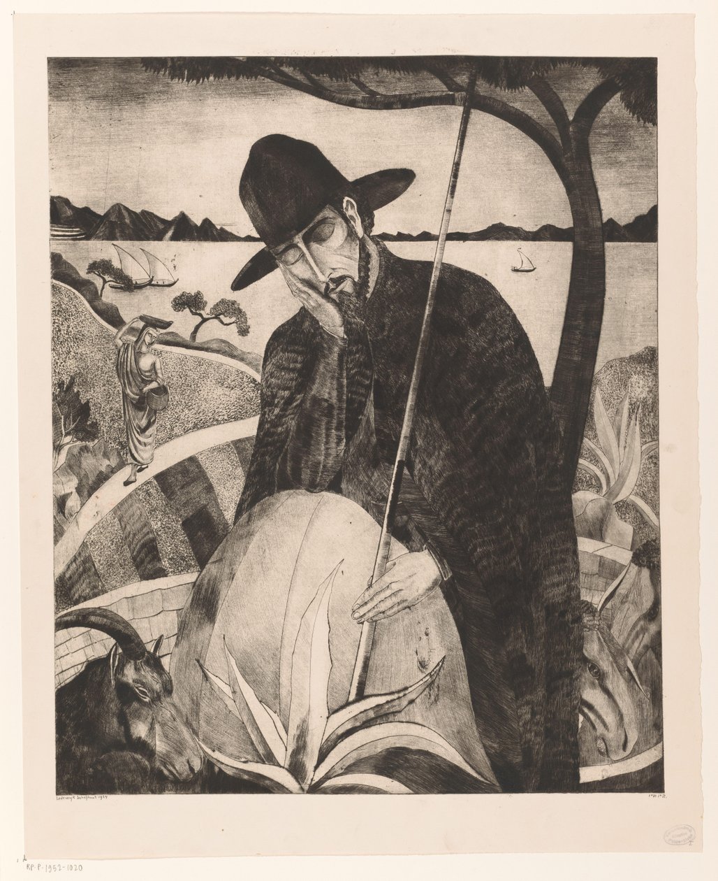 Le Berger Corse II - Lodewijk Schelfhout (signed by artist)