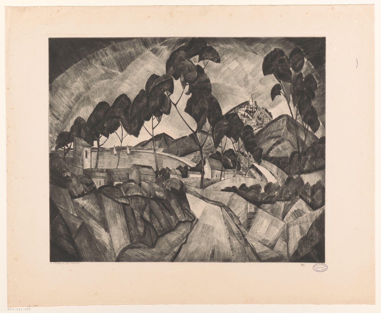 Paysage vallonné en Provence - Lodewijk Schelfhout (signed by artist)