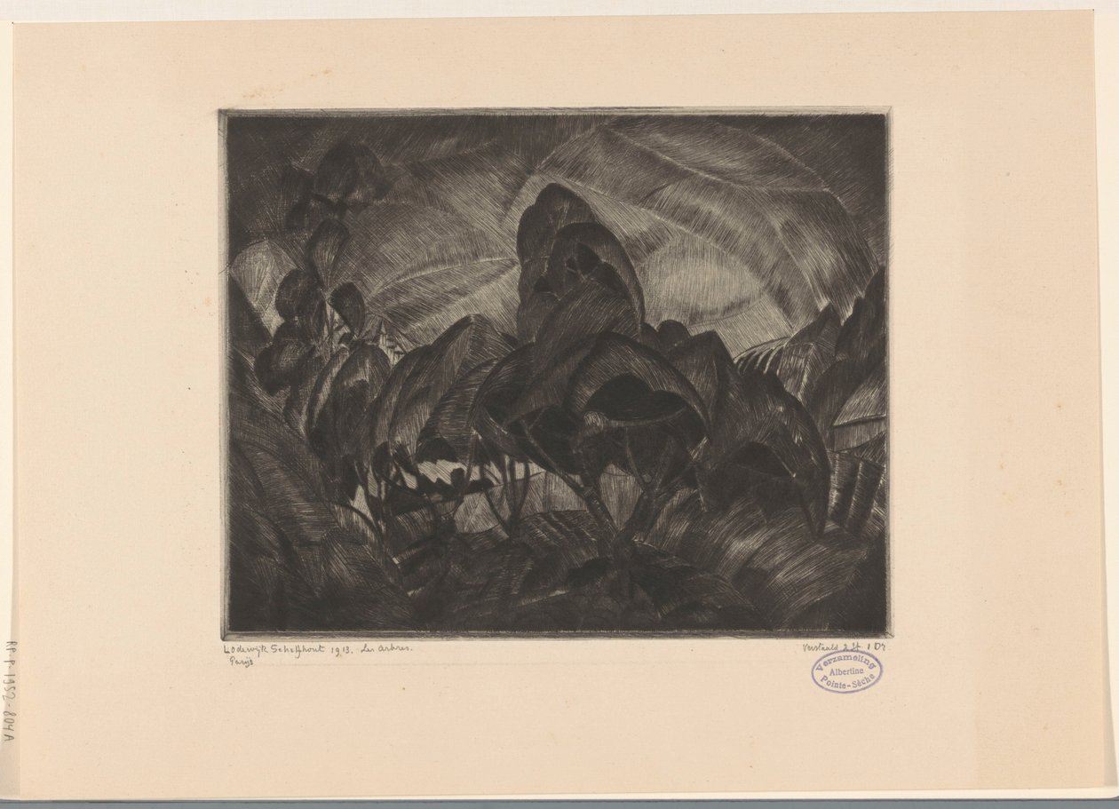 Paysage vallonné avec arbres - Lodewijk Schelfhout (signed by artist)