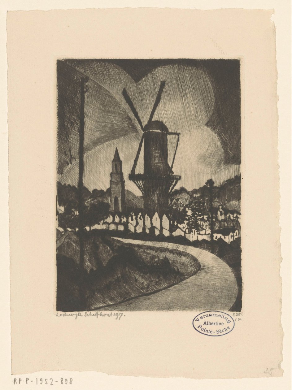 Le Moulin - Lodewijk Schelfhout (signed by artist)