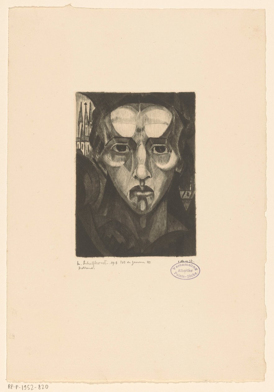 Tête de femme III - Lodewijk Schelfhout (signed by artist)
