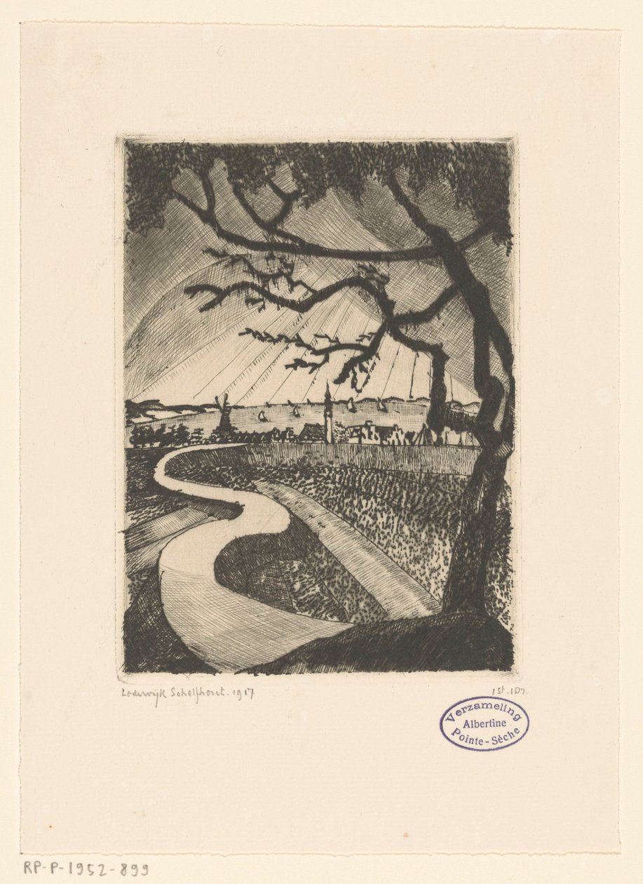 Veere - Lodewijk Schelfhout (signed by artist)