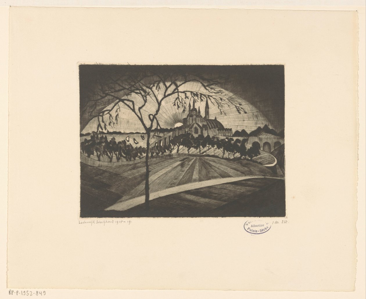 Coucher de soleil - Lodewijk Schelfhout (signed by artist)