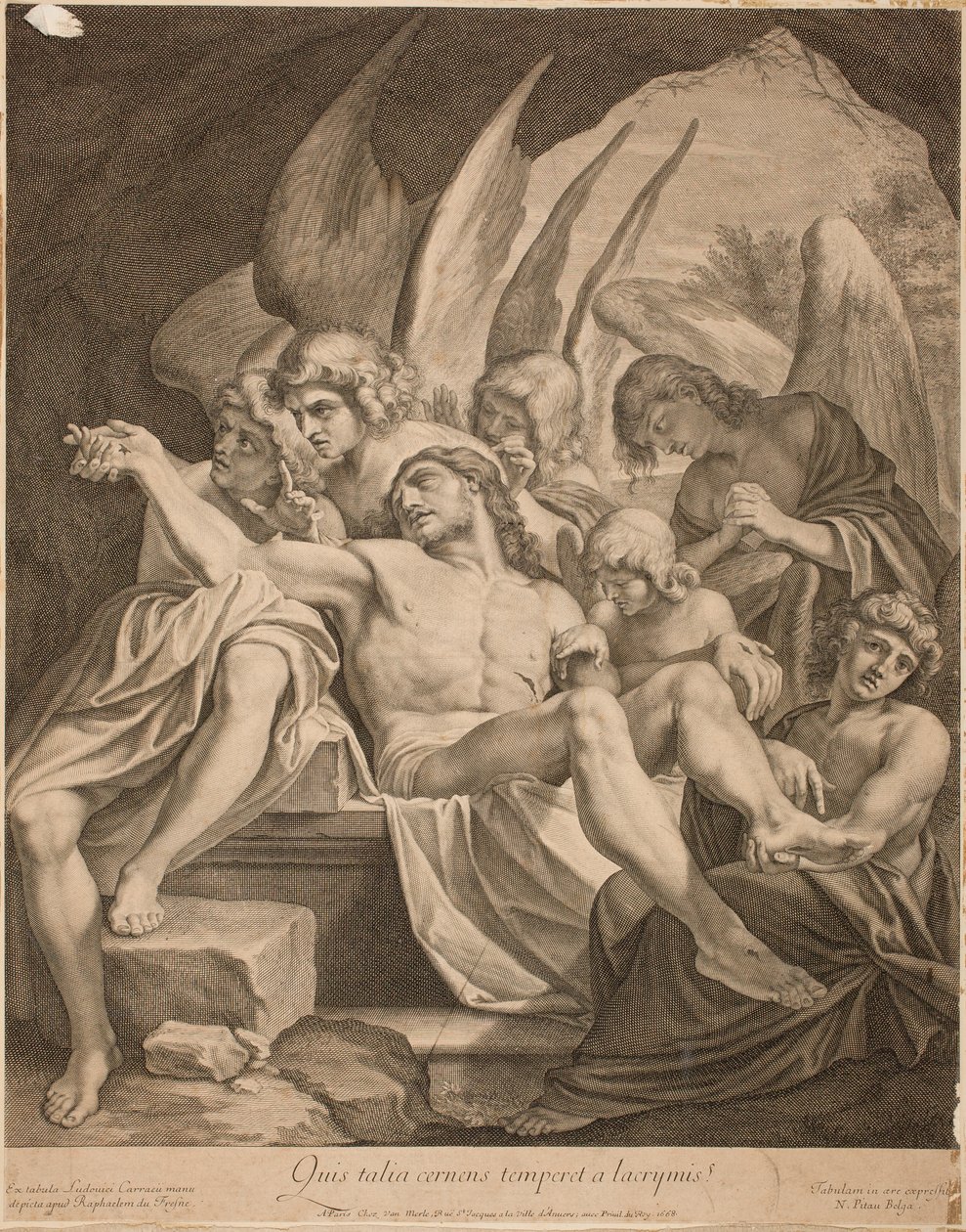 La Trinité avec le Christ mort, 1668 - Lodovico Carracci