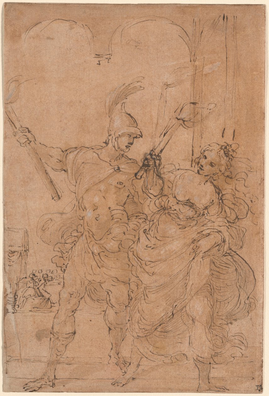 Alexandre et Thaïs incendiant Persépolis - Lodovico Carracci