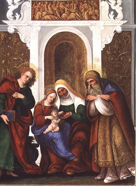 Madone et enfant avec SS. Anne, Jean l