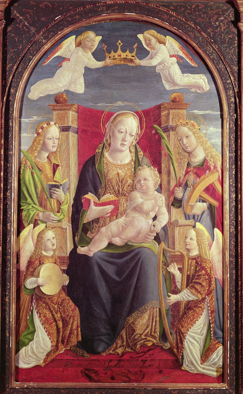 Madonna et Enfant avec Musiciens Angéliques, vers 1490-1500 - Lombard School