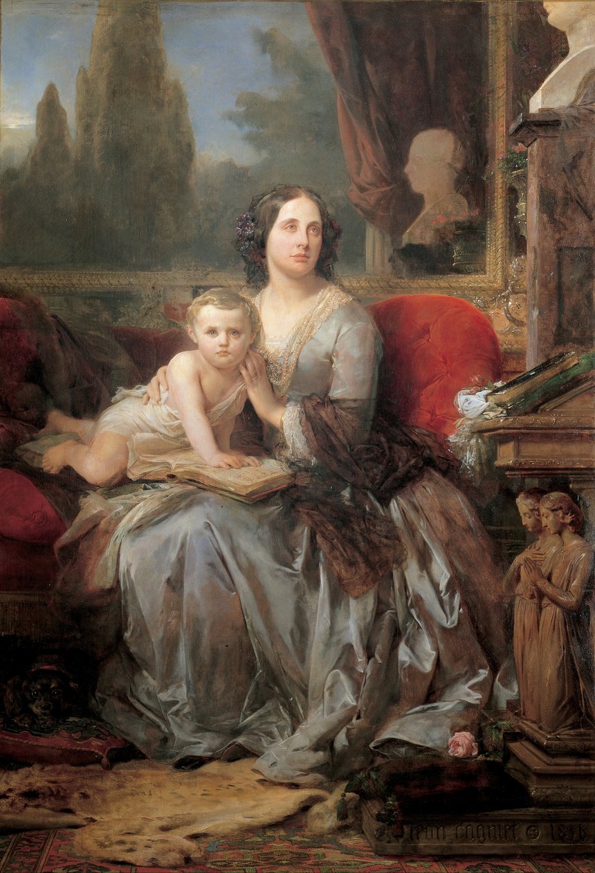 Maria Brignole-Sale, duchesse de Galliera, avec son fils Filippo - Léon Cogniet