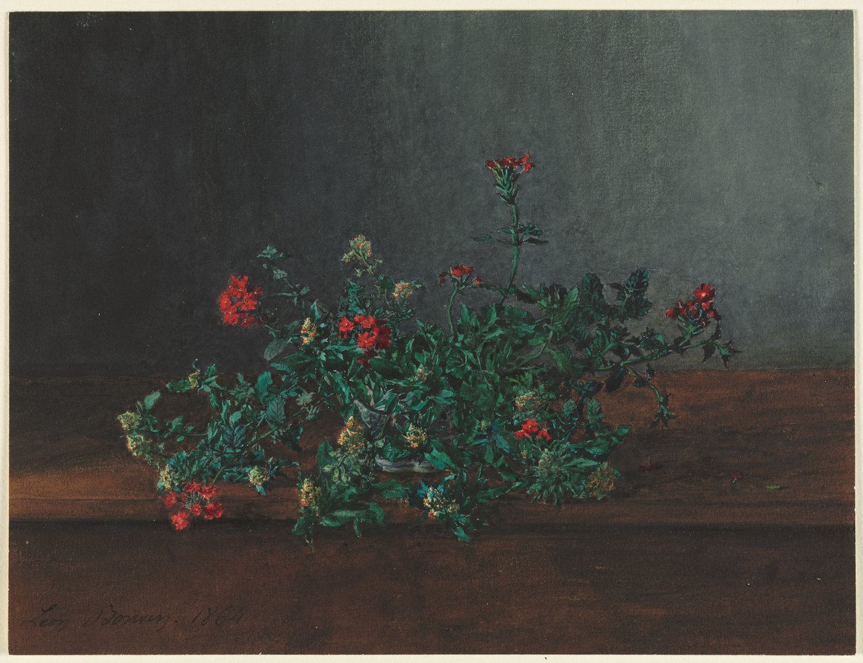 Nature morte avec des fleurs sauvages, 1864 - Léon Bonvin