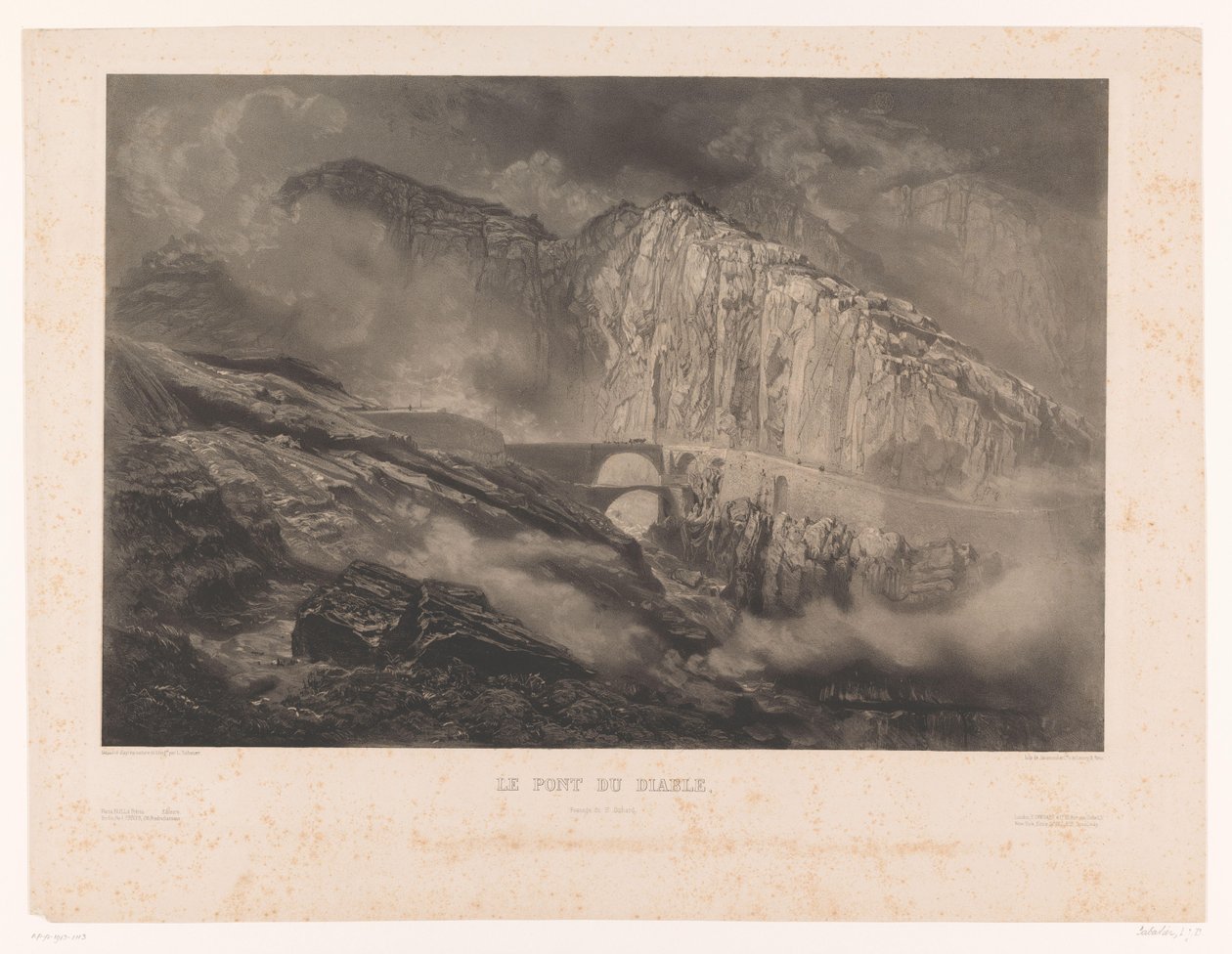 Vue du Pont du Diable dans le col du Saint-Gothard - Léon Jean Baptiste Sabatier