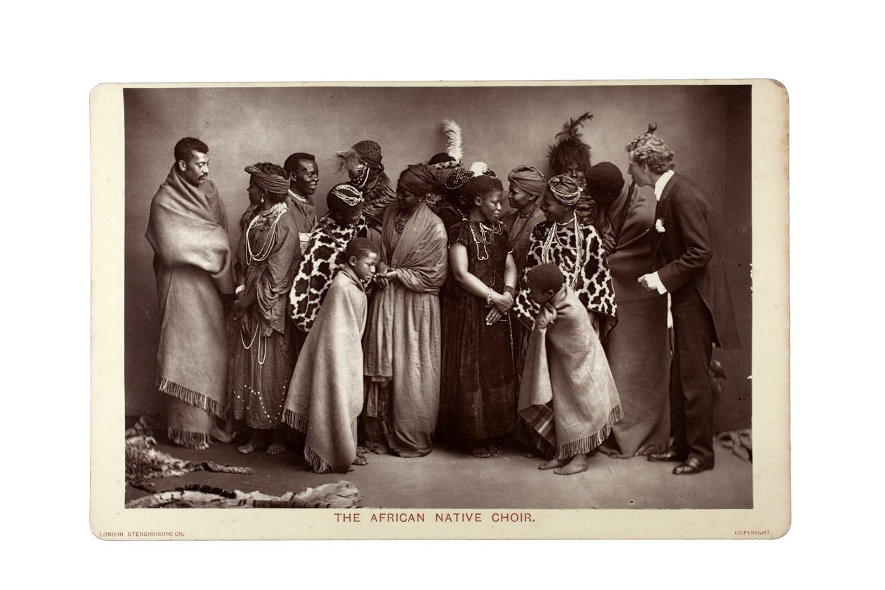 Le Chœur des natifs africains, Londres, vers 1892 - London Stereoscopic Company