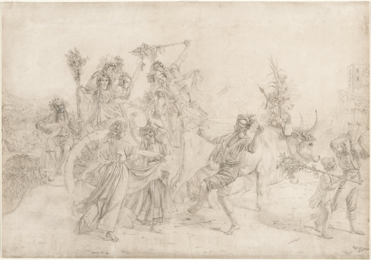 Pèlerins revenant de la fête de la Madonna dell