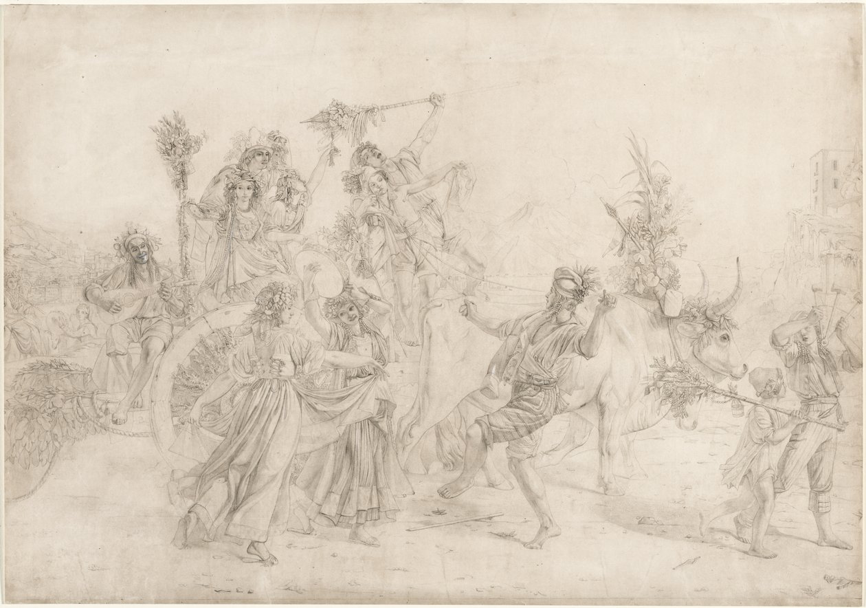 Pèlerins revenant de la fête de la Madonna dell