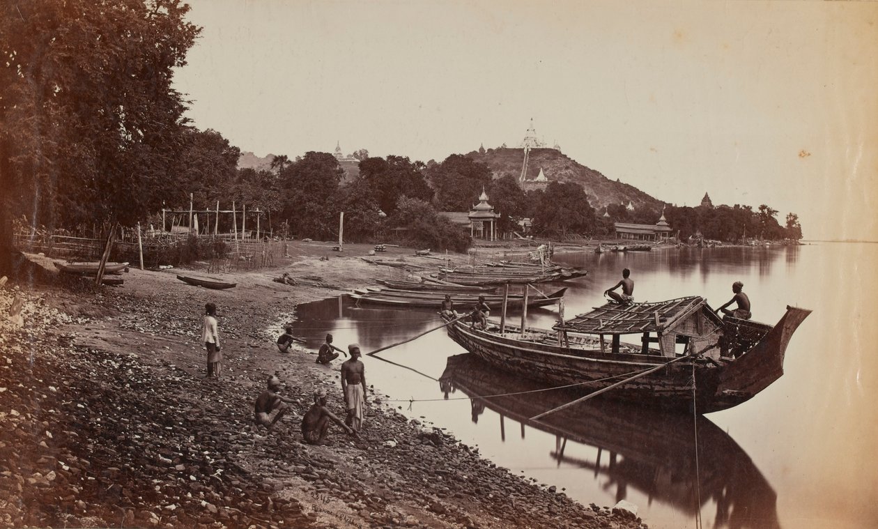 Bateaux à Ava, Birmanie - Lord Henry Rawlinson