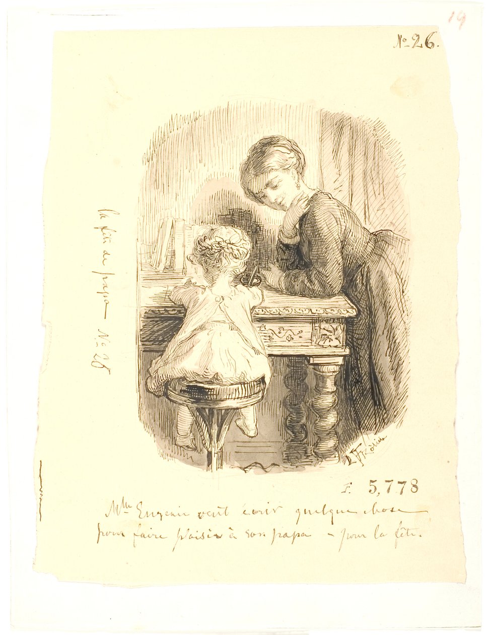 Écriture de lettre - Lorenz Frølich