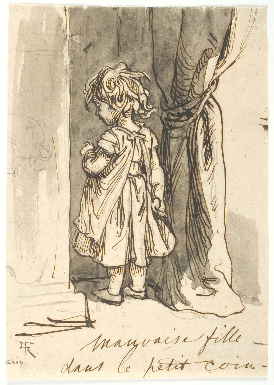 La fille désobéissante au coin de la honte - Lorenz Frølich