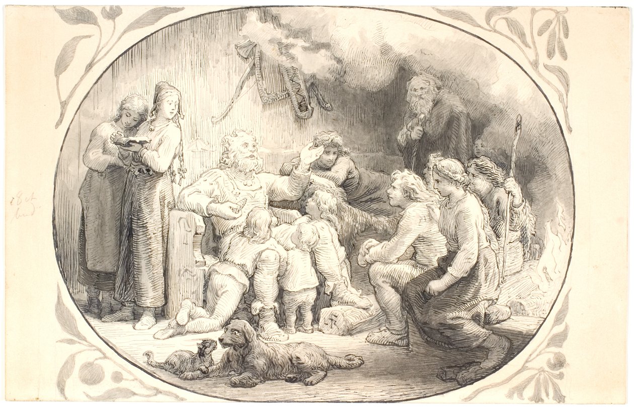 Illustration du chapitre "Le cortège rentre chez lui" - Lorenz Frølich