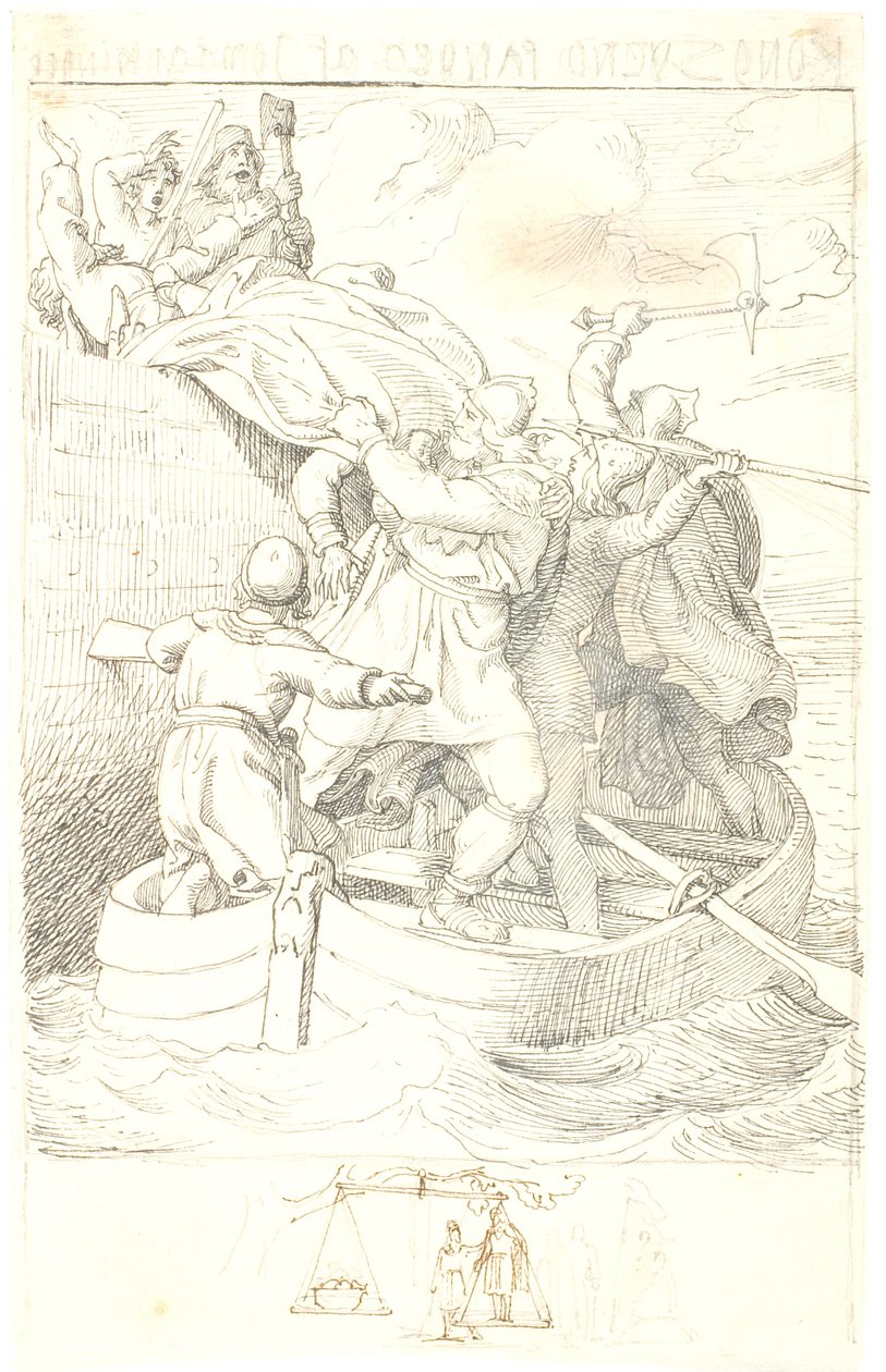 Le roi Svend capturé par les Jomsvikings - Lorenz Frølich