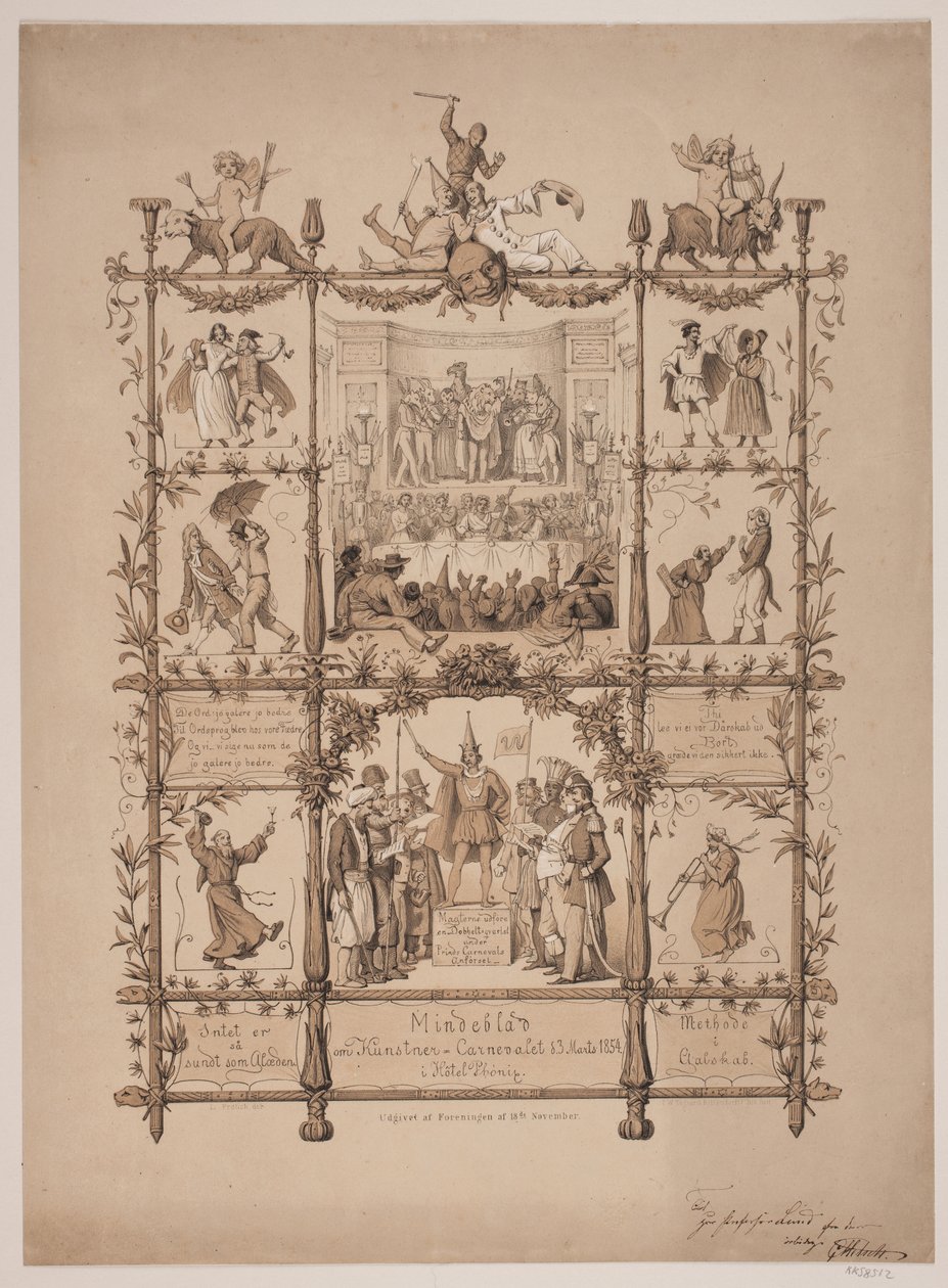 Souvenir du carnaval des artistes du 3 mars 1854 - Lorenz Frølich