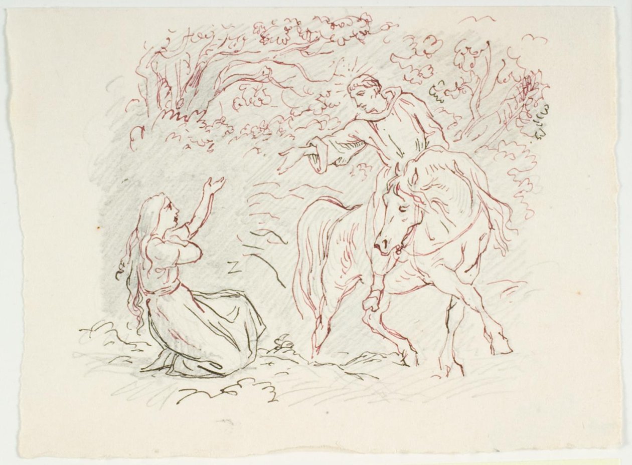 Esquisse pour La Fille du Roi des Marais - Lorenz Frølich