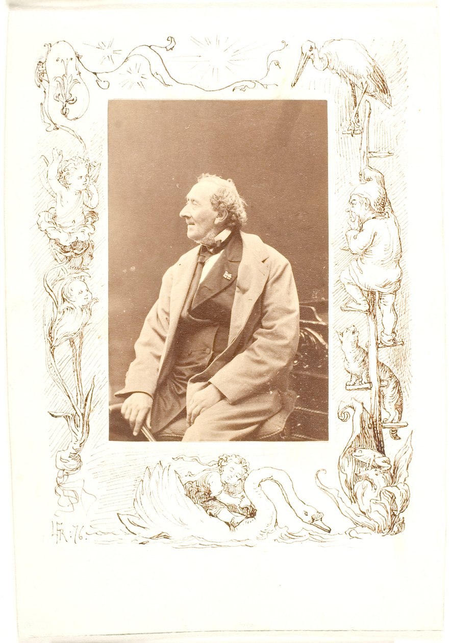 Illustration accompagnant une photographie de H.C. Andersen - Lorenz Frølich